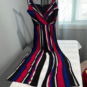 INC International Concepts Red Blue Casual Track Pants belt is missing